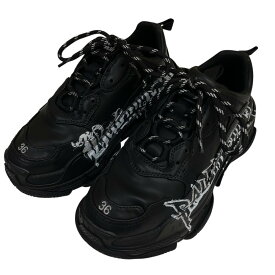 【中古】BALENCIAGAdiy metal tripleS 厚底スニーカー 524039 ブラック サイズ：24cm【価格見直し】