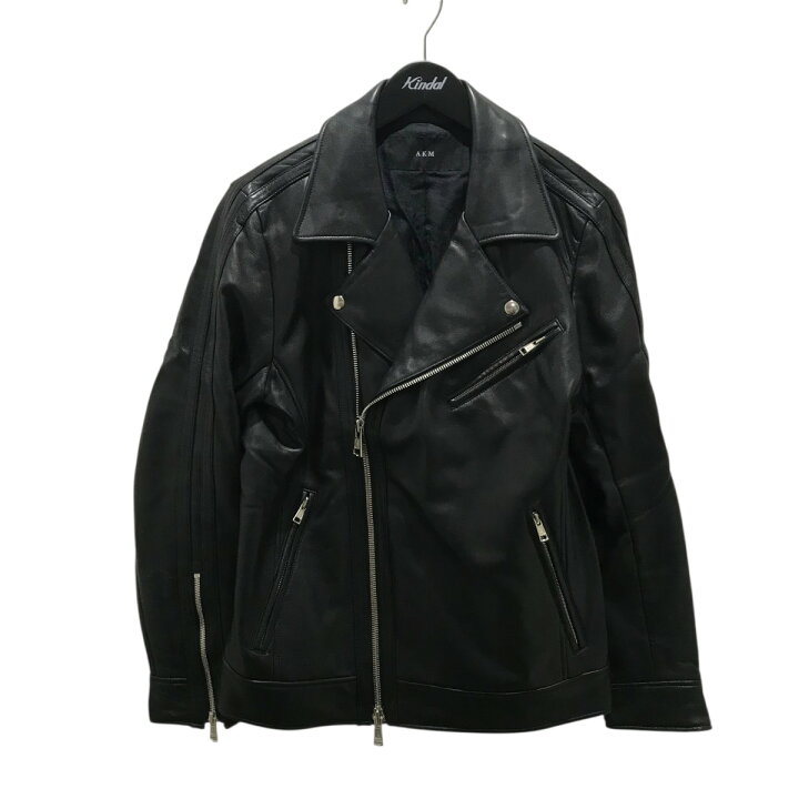 楽天市場】【中古】AKMSENAラムレザーダブルライダースジャケット B344 