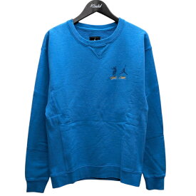 【中古】NIKE×UNION　クルーネックスウェット ブルー サイズ：S 【151125】（ナイキ×ユニオン）