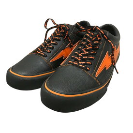 【中古】Revenge×storm×VLONEローカットスニーカー ブラックオレンジ サイズ：US9【価格見直し】