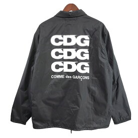 【中古】GOOD DESIGN SHOP COMME des GARCONSCDG GOOD DESIGN SHOP バックロゴ コーチジャケット ブラック サイズ：L【価格見直し】