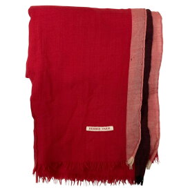 【中古】HERMESマフラー レッド【価格見直し】