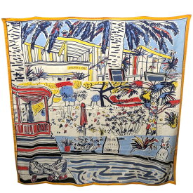 【中古】HERMESカレジェアン レイユール デテ140 スカーフ マルチカラー【価格見直し】