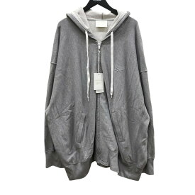 【中古】Hed Mayner×REEBOK　ZIPPED HOODIE ジップパーカー RMBD007C99FAB001 グレー サイズ：XL 【211125】（ヘドメイナー×リーボック）