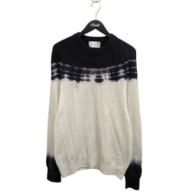 【中古】RAINMAKER　IE-DYE NORDIC SWEATER ニット RM212-038 ブラック×ホワイト サイズ：5(48) 【100426】（レインメーカー）