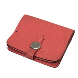 【中古】HERMES　ドゴン コイン・カードケース ピンク 【031225】（エルメス）