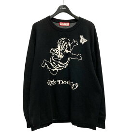 【中古】GIRLS DON’T CRY　24AW Angel Knit 長袖ニット ブラック サイズ：S 【091225】（ガールズドントクライ）
