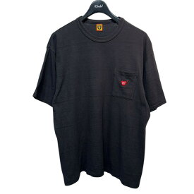 【中古】HUMAN MADE　バックプリントポケットTシャツ ブラック(墨黒) サイズ：XL 【091225】（ヒューマンメイド）