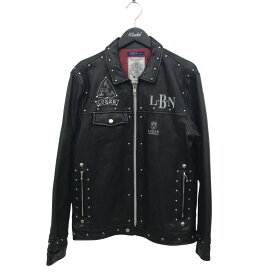 【中古】LUKER BY NEIGHBOR HOOD　スタッズカスタムライダース レザージャケット 102TNLK-JKM02 ブラック サイズ：M 【141225】（ルーカー バイ ネイバーフッド）