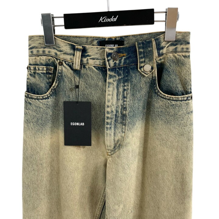 楽天市場】【中古】EGONLABフレアデニムパンツ スカイブルー サイズ 