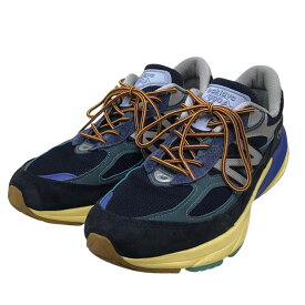 【中古】NEW BALANCE×Action Bronson990V6 Lapis Lazuli ローカットスニーカー ネイビー×マルチカラー サイズ：27.5cm【価格見直し】