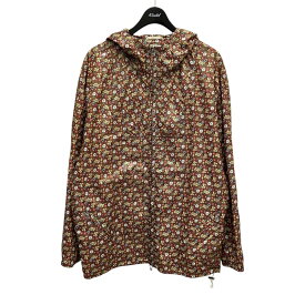 【中古】BIBLIOTHERK　花柄 ナイロンコート ブラウン 【311225】（ビブリオテーク）