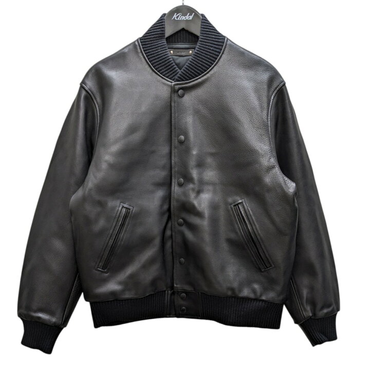 楽天市場】【中古】MINEDENIM SAMPLE品 レザースタジャン ブラック 