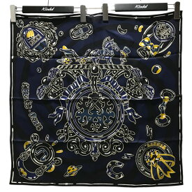 【中古】HERMES　キャンディリブリススカーフ ネイビー 【070126】（エルメス）