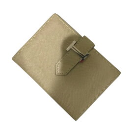 【中古】HERMES　【ベアンカードケース】 カードケース ベージュ 【110126】（エルメス）