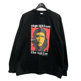 【中古】THRIFTY LOOK　プリントカットソー ブラック サイズ：XL 【200126】（スリフティールック）