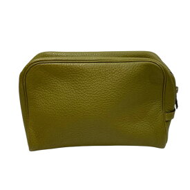 【中古】HERMES　トラベルポーチ グリーン 【200126】（エルメス）