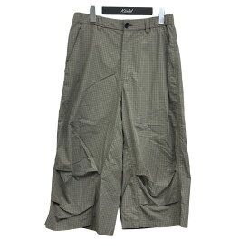 【中古】elephant TRIBAL fabrics　Halfway PT チェックショートパンツ カーキ サイズ：- 【050226】（エレファントトライバルファブリックス）