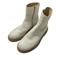 【中古】ANN DEMEULEMEESTER　ペンキ サイドジップブーツ ホワイト サイズ：41 【270226】（アンドゥムル…