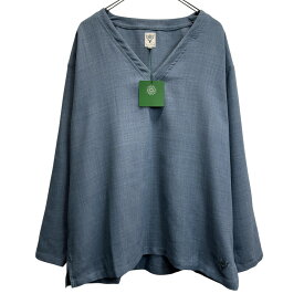 【中古】south2 west8　S．S． V Neck Shirt - Poly Oxford MR768 ブルーグレー サイズ：M 【040326】（サウス2ウエスト8）