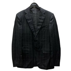 【中古】CANALI　チェックジャケット ダークグレー サイズ：48 【050326】（カナーリ）