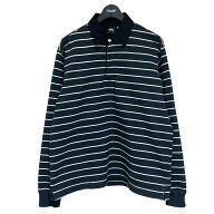 【中古】stussy　STRIPED RUGBY SHIRT ラグビーシャツ 1140372 ブラック サイズ：M 【080326】（ステュー…