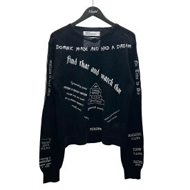 【中古】DAIRIKU25AW TATTOO Mohair Tite Knit モヘアニット ブラック×ホワイト サイズ：L【価格見直し】
