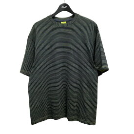 【中古】Yonetomi　ボーダー 半袖カットソー 95 242 001 グリーン サイズ：3 【160326】（ヨネトミ）