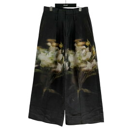 【中古】TAAKK　プリントスラックス ブラック サイズ：1 【180326】（ターク）