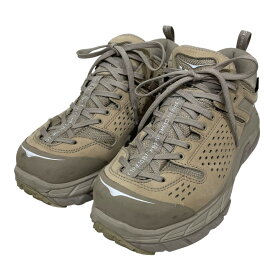 【中古】HOKAONEONEスニーカー TOR ULTRA LOW WP JP トゥ ウルトラ ロー ウォータープルーフ JP 1105689 ベージュ サイズ：25.5cm