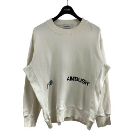 【中古】AMBUSHロゴスウェットトレーナー アイボリー サイズ：2【価格見直し】