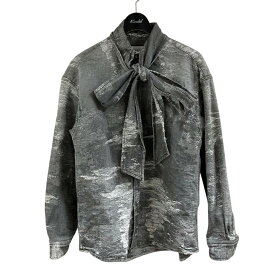 【中古】TAAKK　ジャガードデニムボウタイシャツ ライトグレー サイズ：1 【040426】（ターク）
