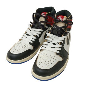 【中古】NIKE×UNION×FRAGMENT DESIGNAir Jordan 1 Retro High OG SP スニーカー IO7847-002 ホワイト×ブラック サイズ：28.5cm【価格見直し】