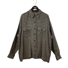 【中古】NICENESS　VEDDER シルクフランネル ハンティングシャツ チェックシャツ NN-1903Y16 ダークブラウン サイズ：XL 【090426】（ナイスネス）