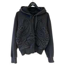 【中古】TAAKK　EMBROIDERY ZIP HOODIE パーカー TA-26SS-JR054 ブラック サイズ：1 【050526】（ターク）