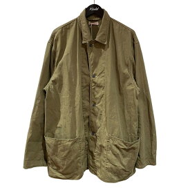 【中古】NICENESS　26SS H．LEEROYヴィンテージトリートヘリンボ-ン カバーオール NN 1901B17 オリーブ サイズ：XL 【210526】（ナイスネス）
