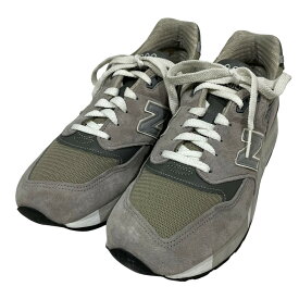 【中古】NEW BALANCEスニーカー M998 MADE IN USA グレー サイズ：26cm