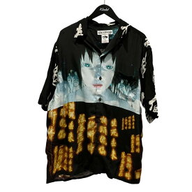 【中古】WACKO MARIA×攻殻機動隊　24SS Innocence Hawaiian Shirt (Type-2) アロハシャツ ブラック×ホワイト サイズ：XL 【070626】（ワコマリア）