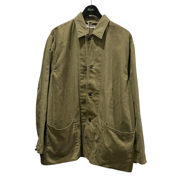 【中古】 NICENESS H．LEEROY ヘリンボーンカバーオール NN-1901B17 オリーブ サイズ：M 【価格見直し】
