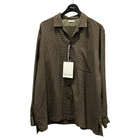 【中古】NICENESS　S．COIL オープンカラーチェックシャツ NN-0702Y17 カーキ サイズ：M 【170626】（ナイスネス）