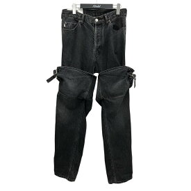 【中古】AMBUSH【DETAILED DENIM PANTS】 デザインデニムパンツ 12114313 ブラック サイズ：30【価格見直し】
