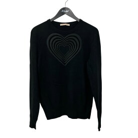 【中古】Christopher Kane　cashmere heart knit クルーネックニット ブラック サイズ：不明 【190626】（クリストファー ケイン）