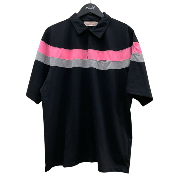 【中古】 NICENESS　 20SS プルオーバーシャツ サーフボーダーシャツ ポリエステル 半袖ポロシャツ NN-J01S20 ブラック サイズ：M 【230626】（ナイスネス）