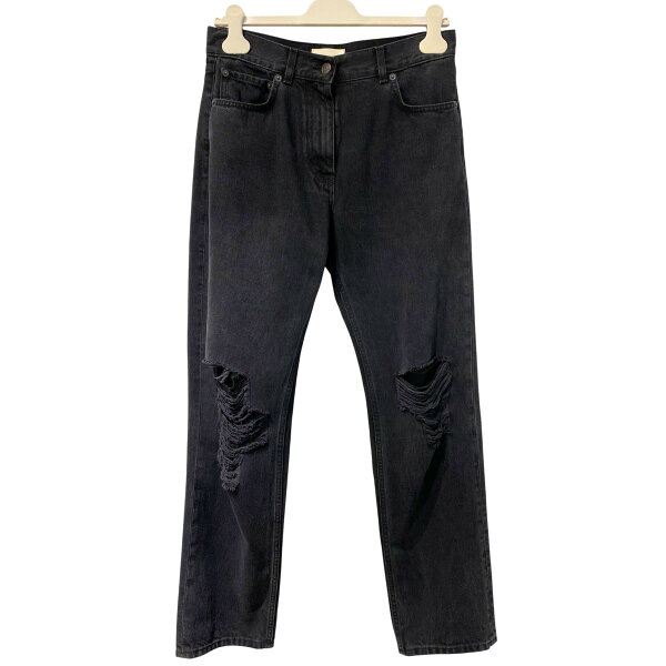 【中古】 THE ROW　 Burty JeanダメージVintageヴィンテージ加工デニムパンツ 7776-W3102 ブラックインディゴ サイズ：2(78cm) 【030726】（ザロウ）