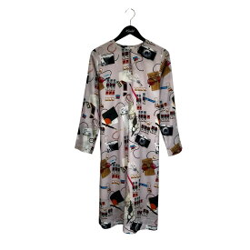 【中古】Paul Smith　プリンテッドソフトエクスプローラーワンピース 長袖ワンピース 6915258 ピンク サイズ：38 【060726】（ポールスミス）