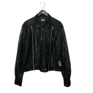 【中古】COMME des GARCONS HOMME PLUS　26SS MESH ZIP CROPPED SHIRT 長袖メッシュシャツ PQ-B024 AD202…
