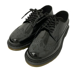 【中古】Dr．Martens×FRAGMENT DESIGNブローグシューズ ブラック サイズ：5(24.0cm)【価格見直し】