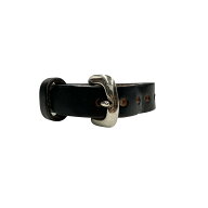 【中古】COMME des GARCONS×WOLFS HEAD　スタッズレザーバングル ブラック×シルバー サイズ：- 【19072…