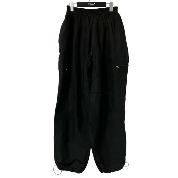 【中古】 BIBLIOTHERK 26SS オイルドシルク バルーンパンツ BR PT03 SS26 ダークブラウン サイズ：2 【価格見直し】