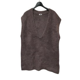 【中古】H BEAUTY＆YOUTH　ウールカシミヤ混ニットベスト 1618-104-0452 ブラウン サイズ：フリーサイズ 【140926】（エイチビューティアンドユース）